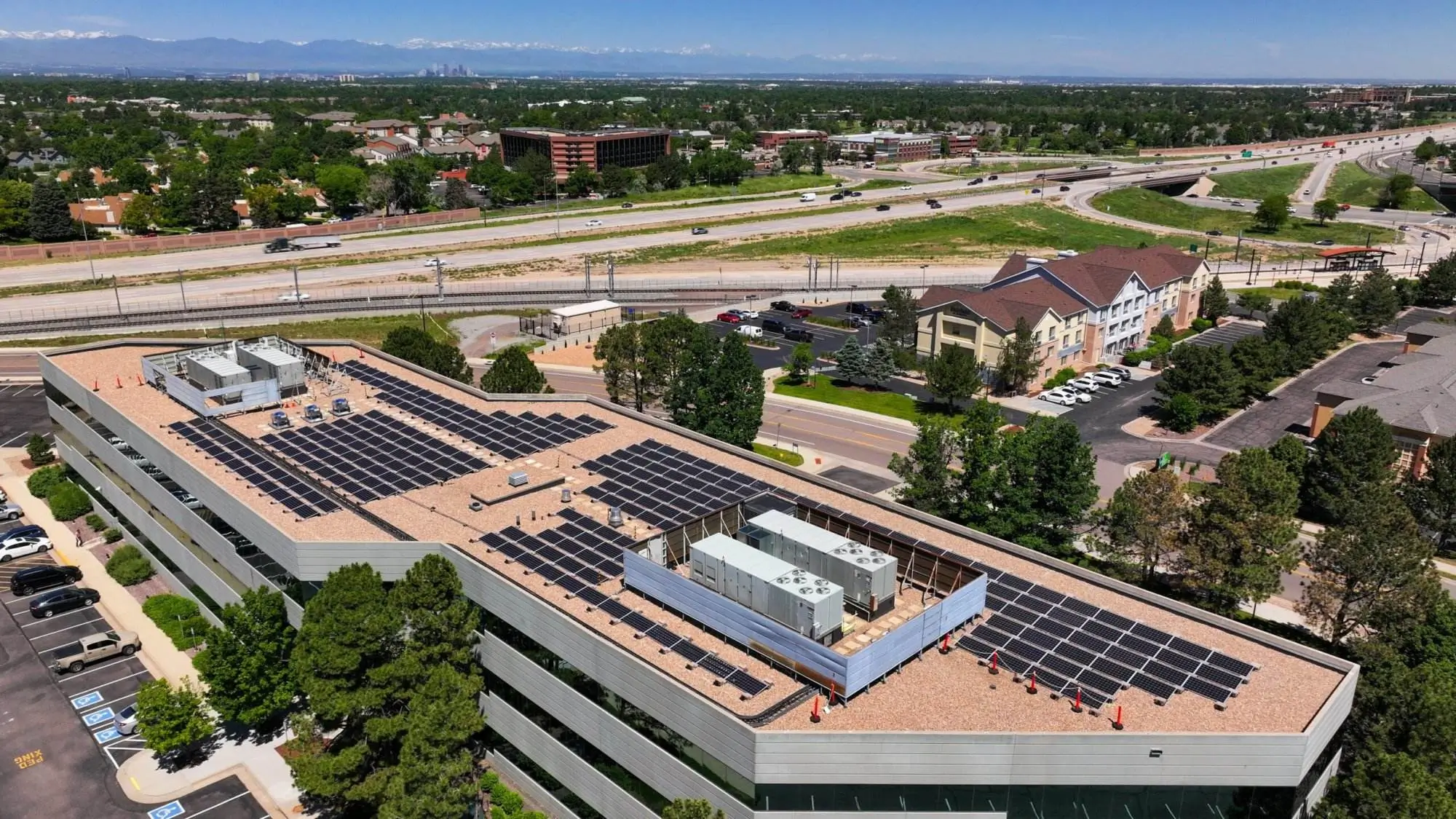 Vanguard Solar installed a new commercial solar system with Unirac ballasted racking, generating enough clean energy to offset the annual electricity use of 24 homes.